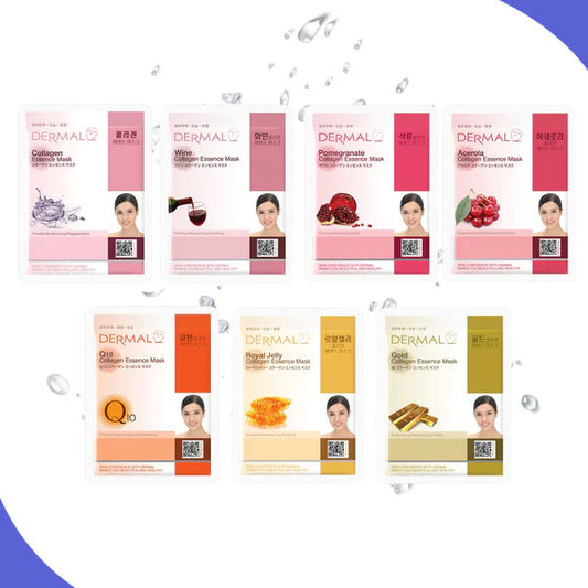 Anti Aging Care Face Mask - '7 Combo Pack' DERMAL Collagen Essence Korean