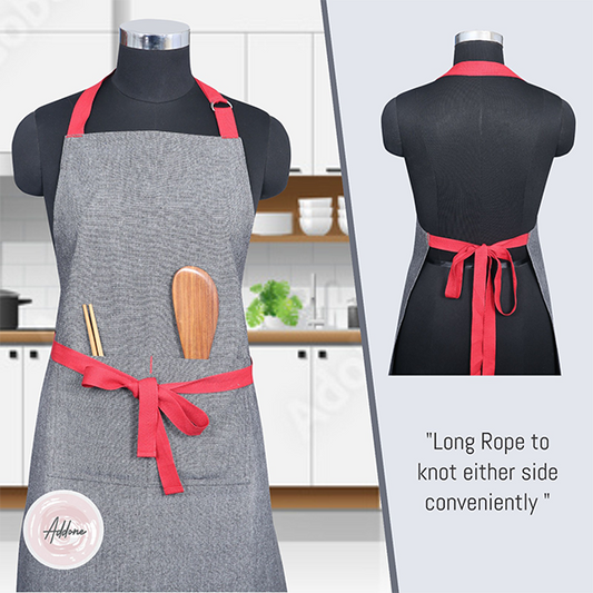 Apron Grey & Red Strap
