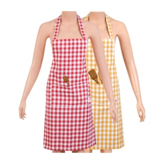 Apron Checked Red & Yellow