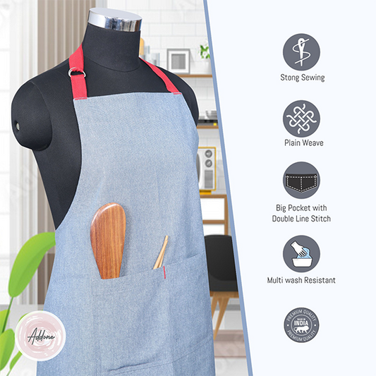 Apron Blue & Red Strap
