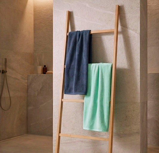 Hand Towel - Green and Grey