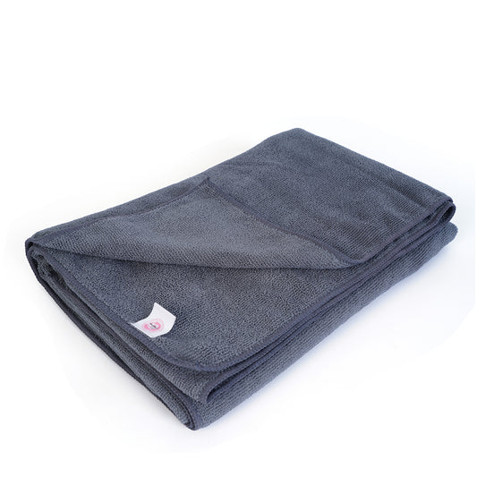 Addone Quick-Dry Microfiber Bath Towel - Grey Solid