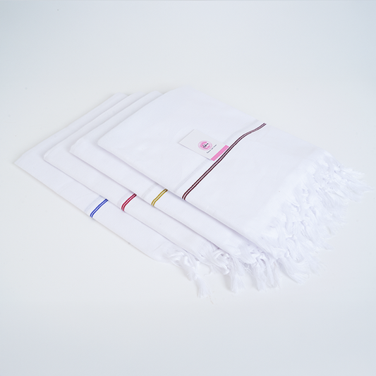 White Towel (Pack of 4) - Blue, Yellow, Red, Maroon