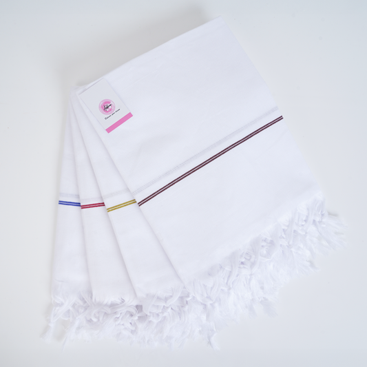 White Towel (Pack of 4) - Blue, Yellow, Red, Maroon