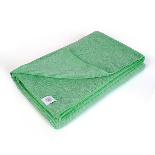 Addone Quick-Dry Microfiber Bath Towel - Green Solid
