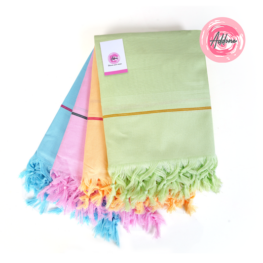 Addone Pure Cotton Towel (Pack of 4) - Green, Orange, Blue, Pink