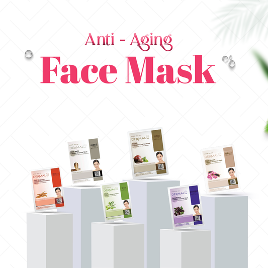 Anti Aging Care Face Mask - '6 Combo Pack' DERMAL Collagen Essence Korean