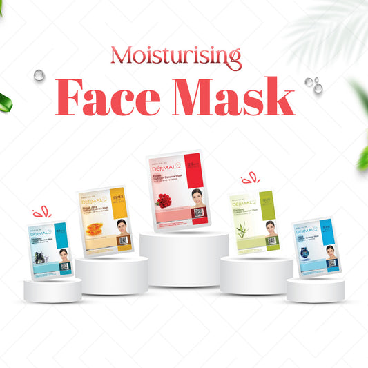 Moisturizing Care Face Mask - '9 Combo Pack' DERMAL Collagen Essence Korean