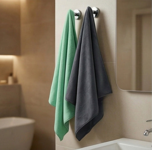 Hand Towel - Green and Grey
