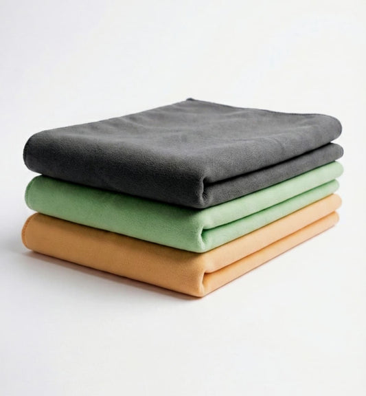 Hand Towel - Orange, Green & Grey