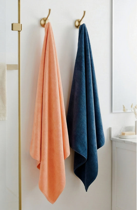 Hand Towel - Orange & Grey